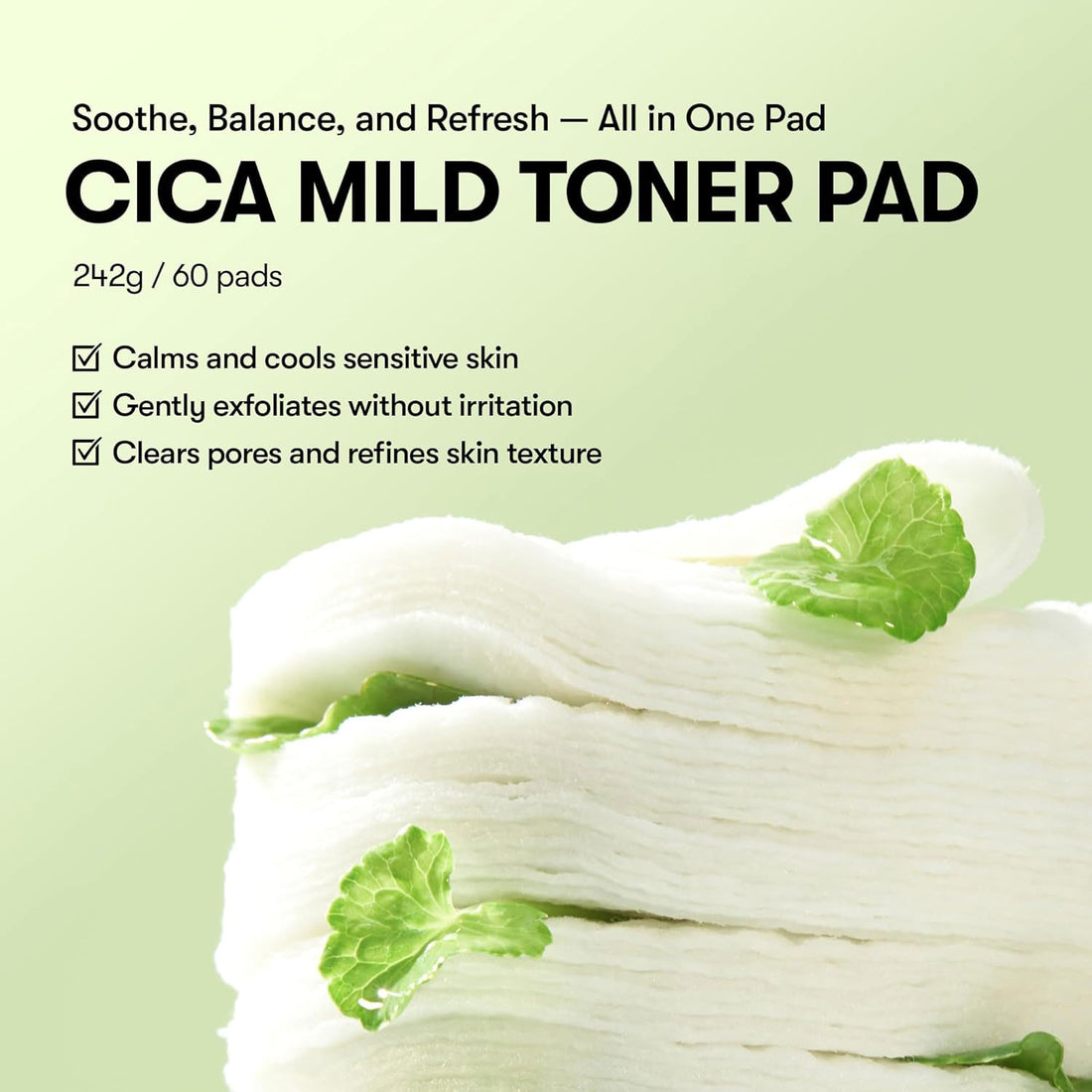 CICA Mild Toner Pad - 60 pads