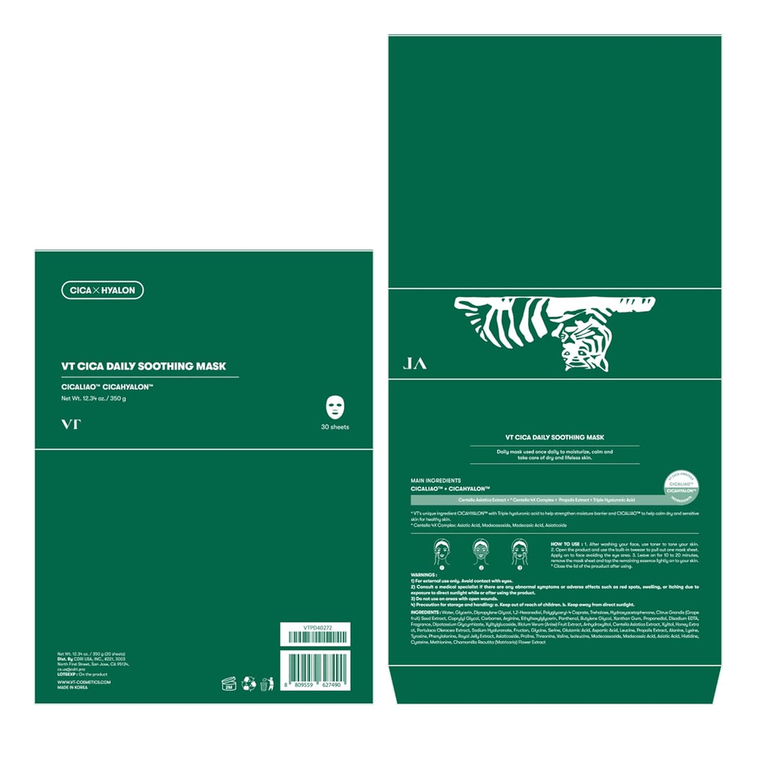 Cica Daily Soothing Mask - 30pcs